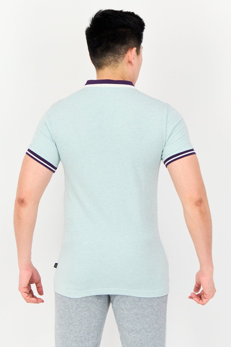 PUMA Men Sportswear Fit Brand Logo Short Sleeves Outdoor Polo Shirt, Turquoise - Image 2